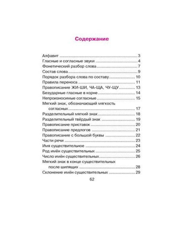 Русский язык для младших школьников в таблицах и схемах