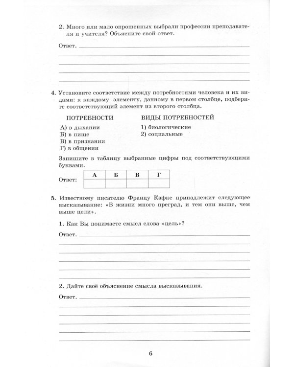 Обществознание. 6 кл. 10 вариантов итоговых работ для подготовки к ВПР: Учебное пособие