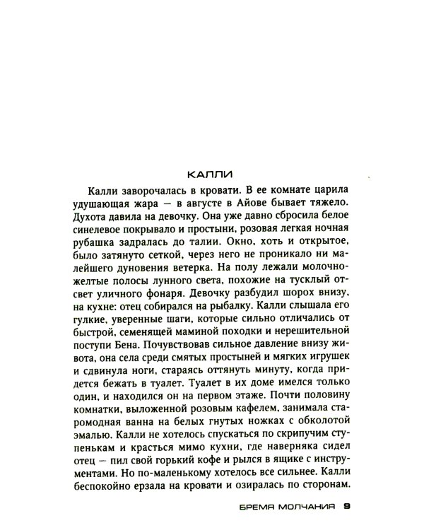 Бремя молчания: роман