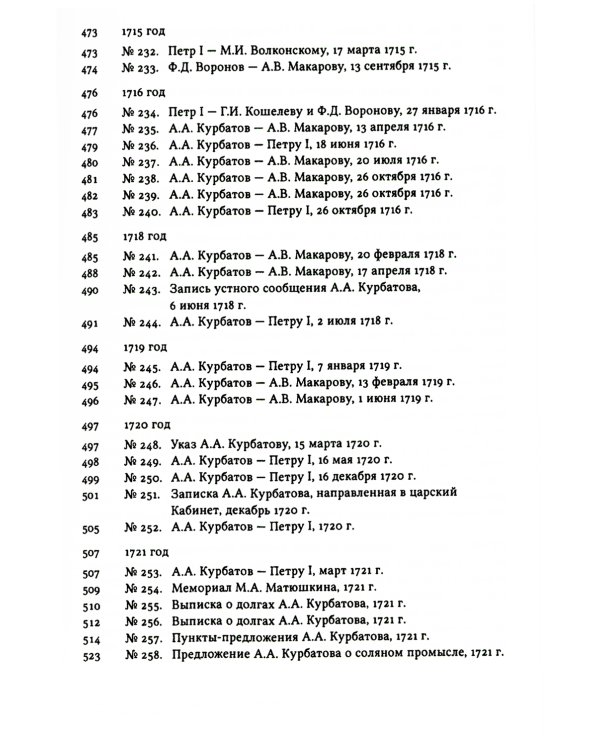 Письма и бумаги прибыльщика Алексея Курбатова (1700-1720-е годы)