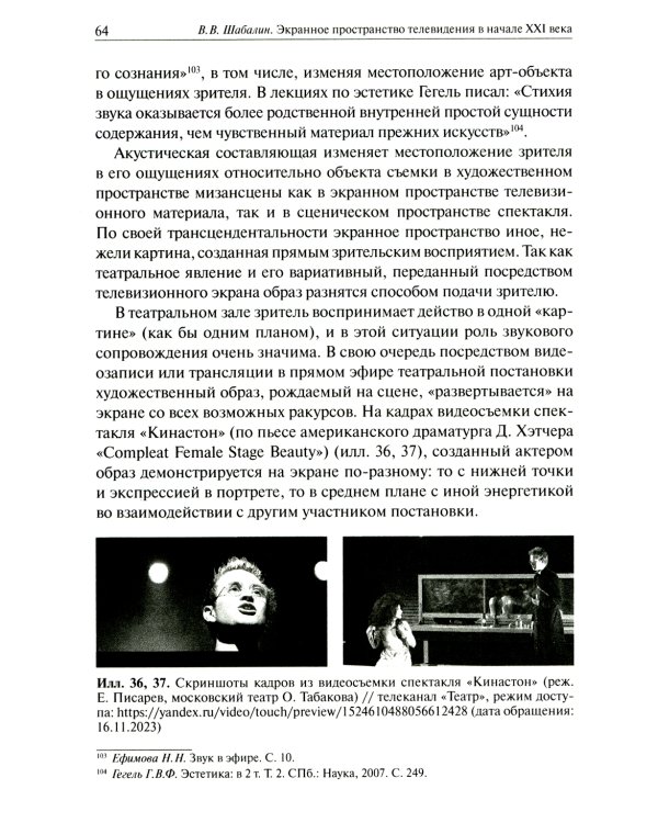 Экранное пространство телевидения в начале XXI века: монография