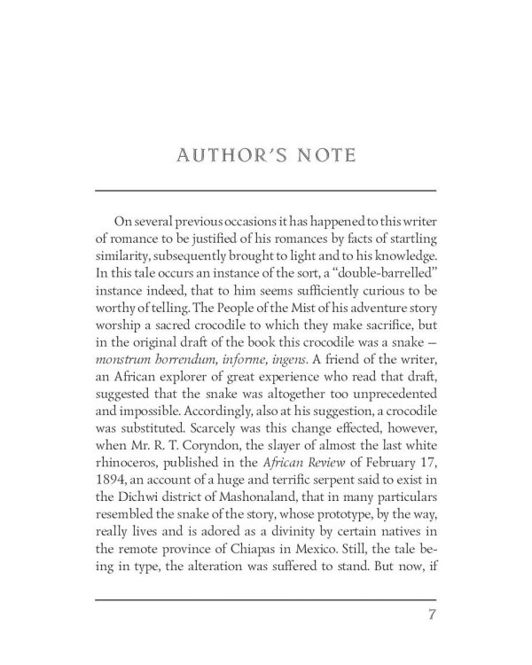 The People of the Mist