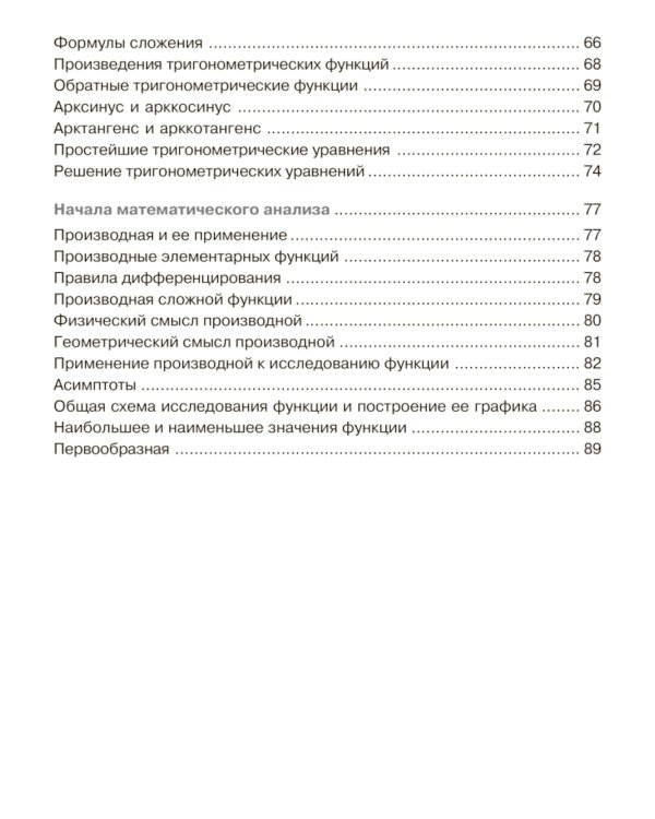 Алгебра и начала анализа в таблицах и схемах. 8-11 кл