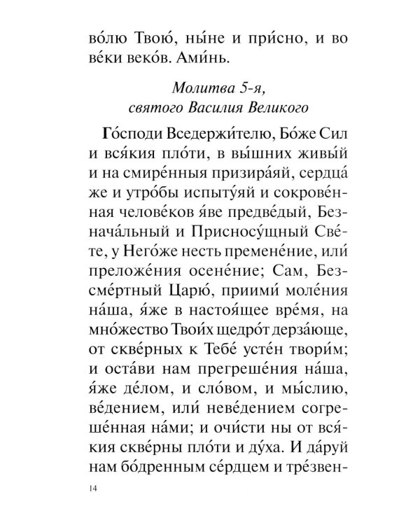 Православный молитвослов с совмещеными канонами: крупным шрифтом