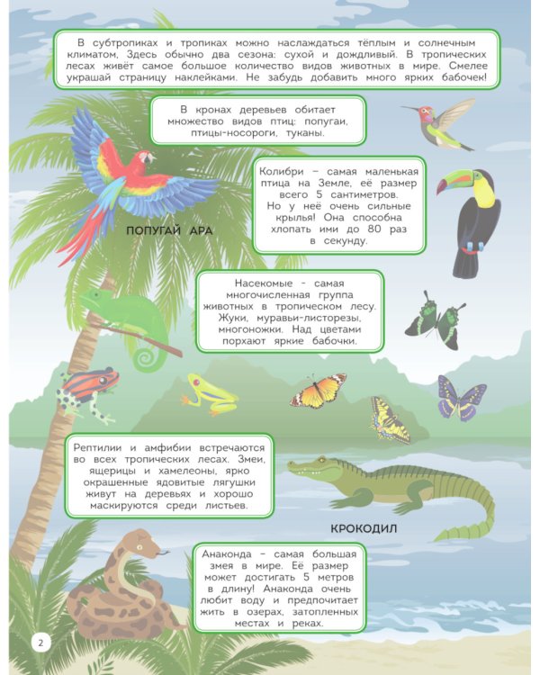 На юге. 150 наклеек: обучающая книга-игра