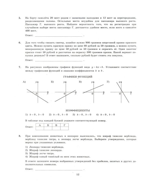 ЕГЭ 2025. Математика. Базовый уровень. 50 вариантов. Типовые варианты экзаменационных заданий