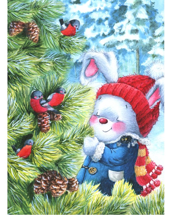 Как кролик Пуговка Новый год встречал: сказка