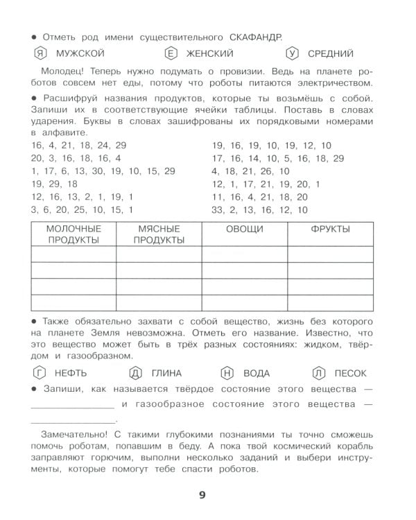 Спасение планеты роботов. Домашние задания для 3 класса