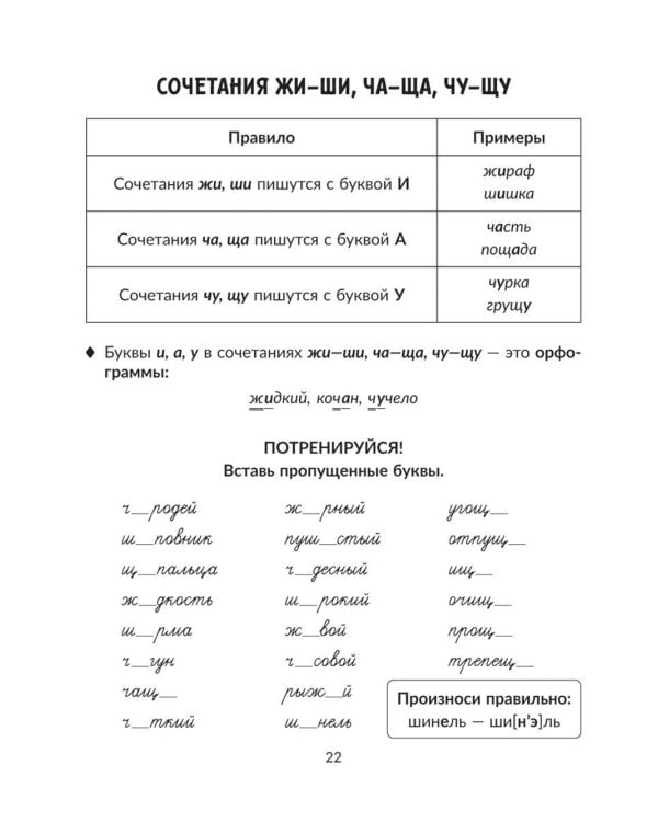 Все правила русского языка с наглядными примерами, контрольными и тренировочными упражнениями. 1-4 кл