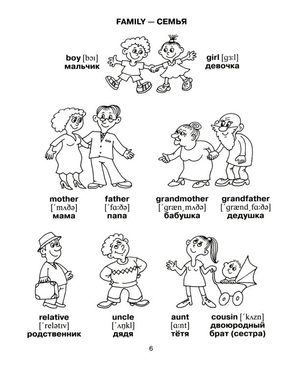 Англо-русский словарик в картинках