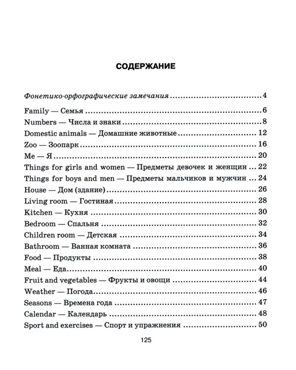 Англо-русский словарик в картинках