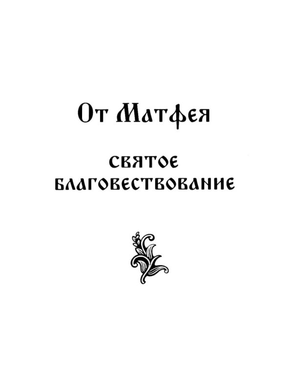 Святое Евангелие на русском языке