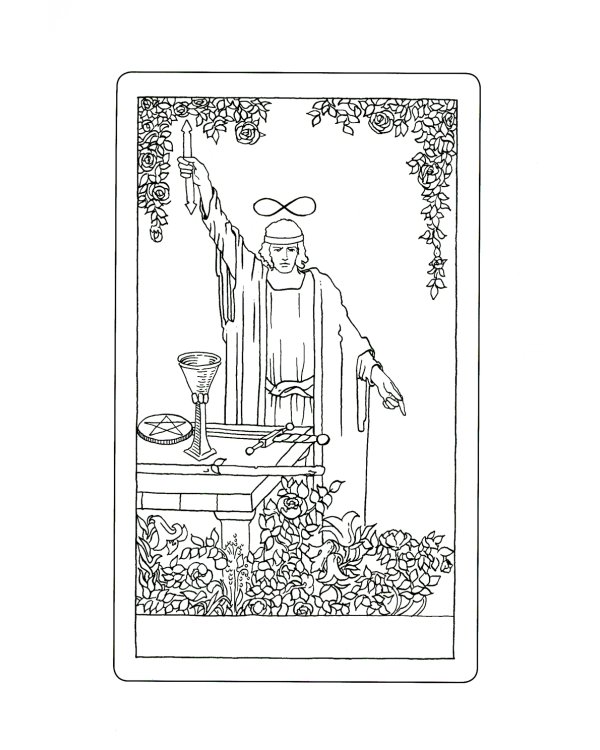 Таро Уэйта в контурах: альбом для раскрашивания и медитации. 3-е изд