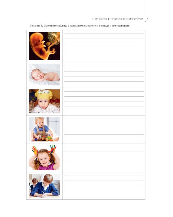 Здоровый образ жизни и профилактика заболеваний в разные возрастные периоды. Рабочая тетрадь