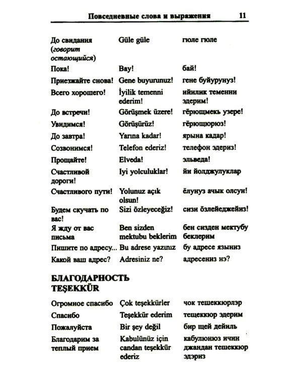 Современный русско-турецкий разговорник