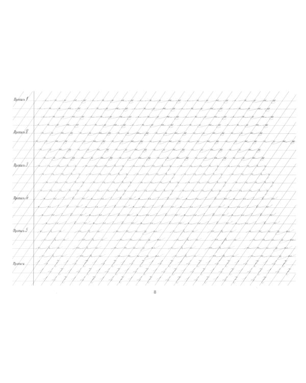 Репринтные прописи с калькой. Новый метод заочного исправления дурного почерка в 6 уроков. Кн. 6. 2-е изд., стер