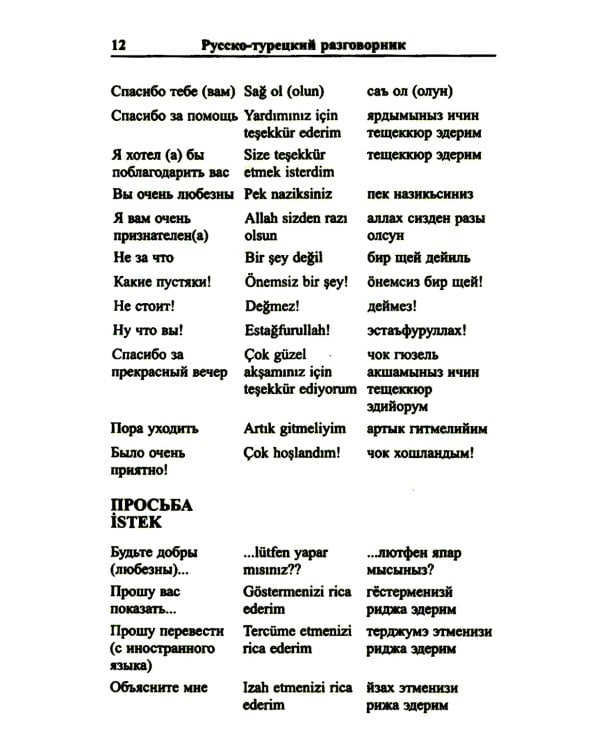 Современный русско-турецкий разговорник