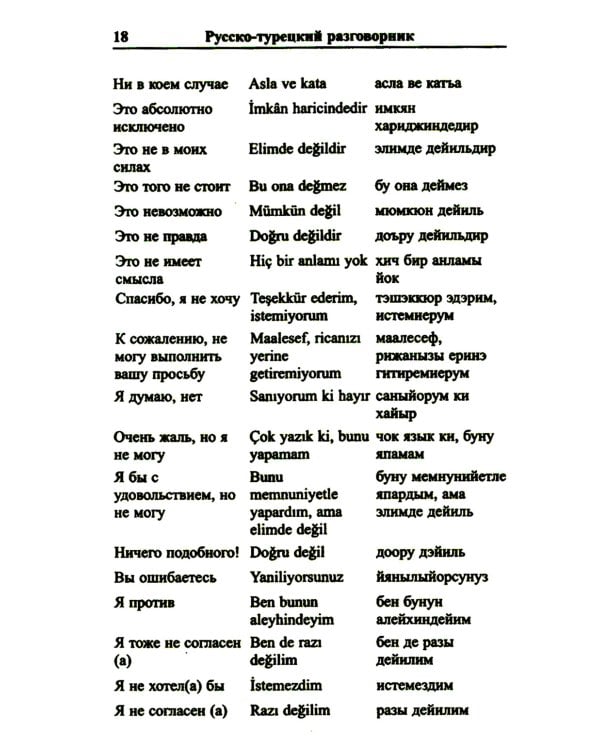 Современный русско-турецкий разговорник