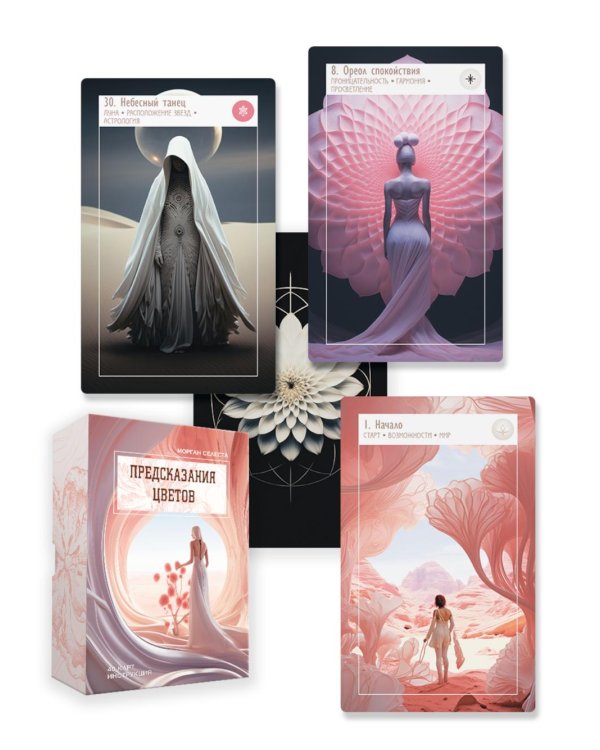 Предсказания цветов (40 карт в картонной коробке + брошюра с инструкцией)