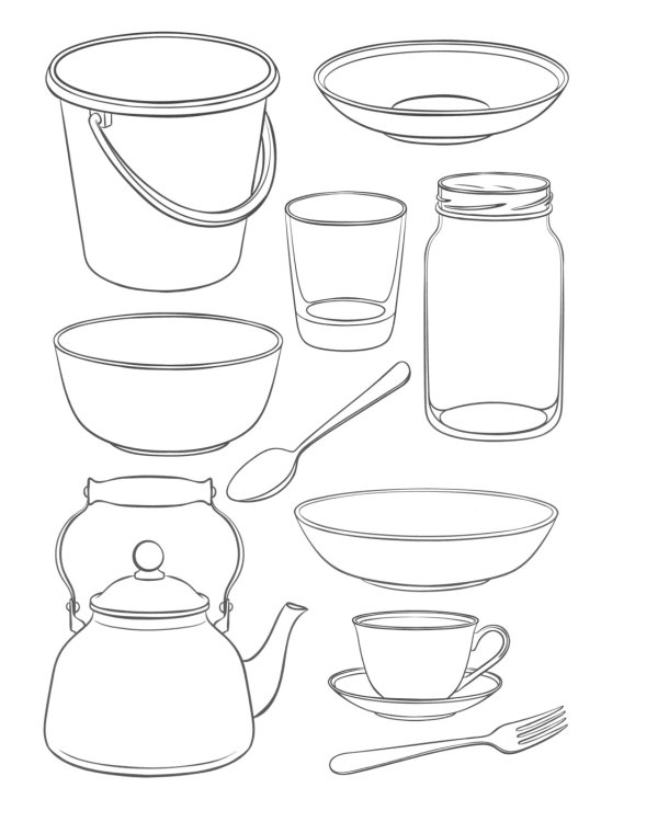 Посуда. Дидактический материал по лексической теме. С 5 до 6 лет