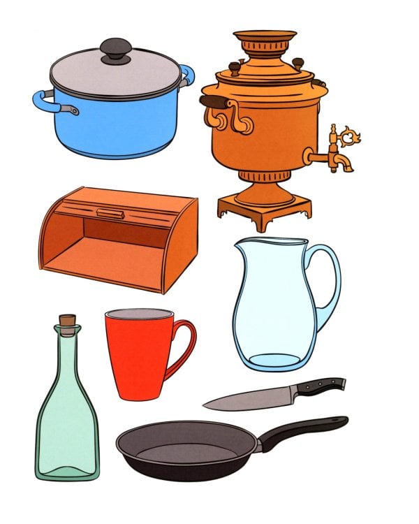 Посуда. Дидактический материал по лексической теме. С 5 до 6 лет