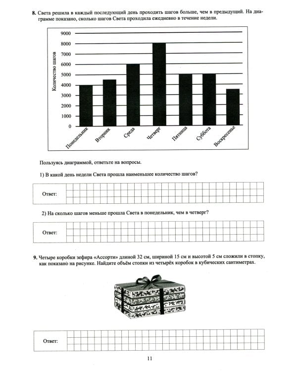 Математика. 5 класс. 10 вариантов итоговых работ для подготовки к ВПР