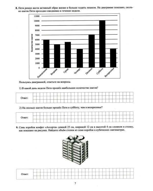 Математика. 5 класс. 10 вариантов итоговых работ для подготовки к ВПР