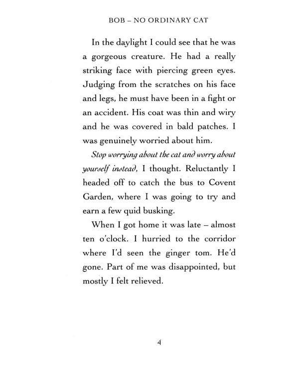 Bob. No Ordinary Cat