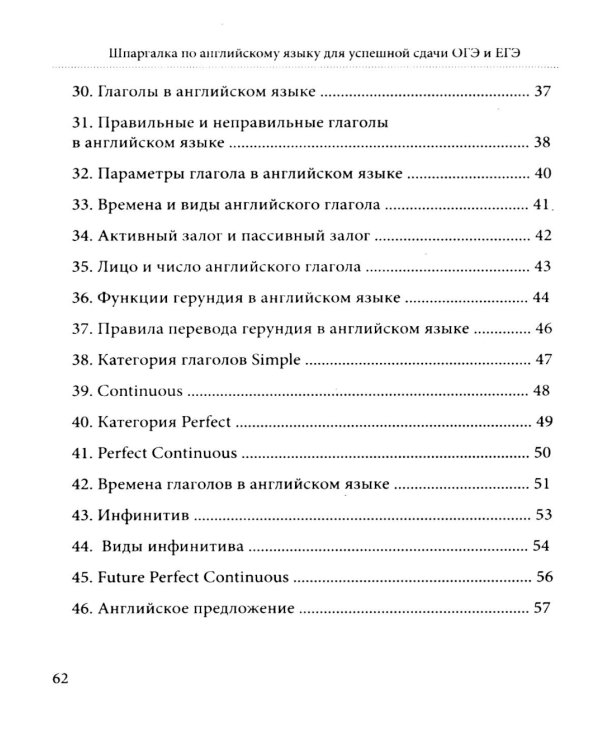 Шпаргалка по английскому языку для успешной сдачи ОГЭ и ЕГЭ