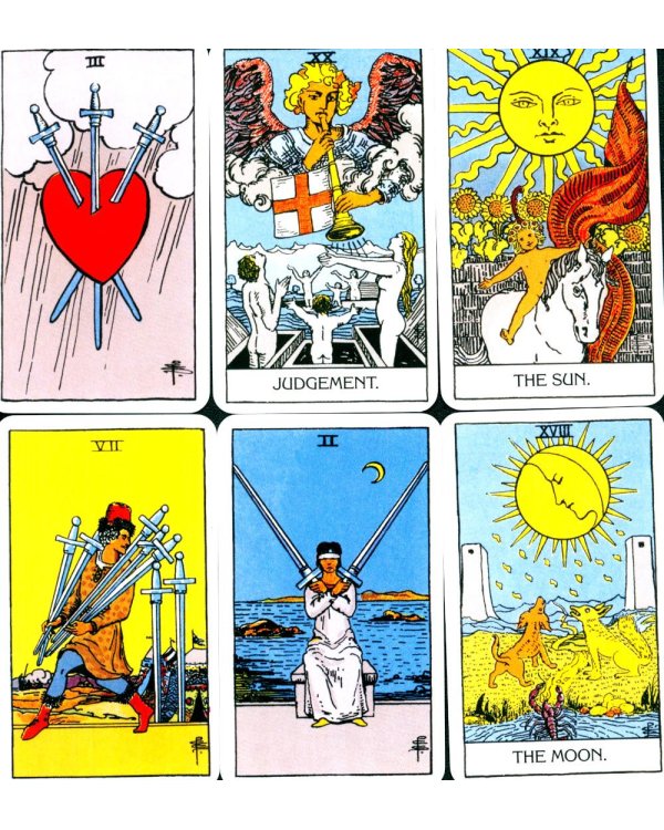 Сокральное Таро Уэйта. Магическая рубашка карт = Таро. Карты с сакральными символами на рубашке (руковдство + 78 карт)