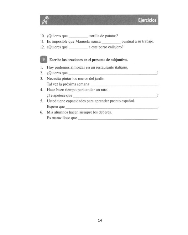 Practicamos el Subjuntivo: Учебник по испанскому языку