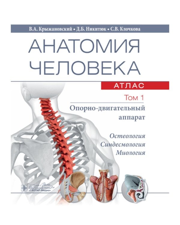 Анатомия человека.  Атлас. В 3 т. Т. 1: Опорно-двигательный аппарат. Остеология. Синдесмология. Миология: Учебное пособие