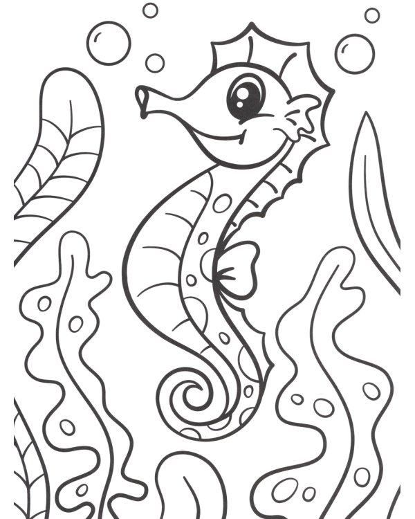 Подводные животные: книжка-раскраска