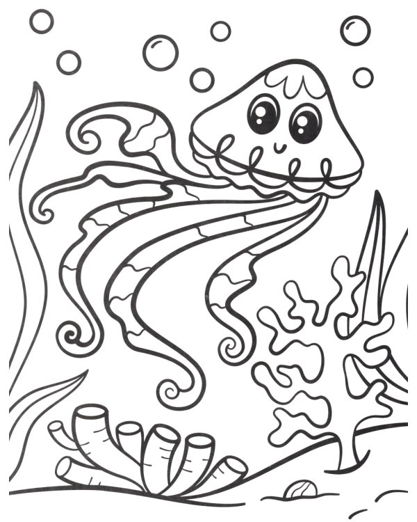 Подводные животные: книжка-раскраска