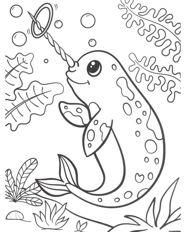 Подводные животные: книжка-раскраска