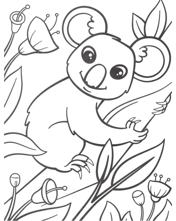 Пушистые животные: книжка-раскраска