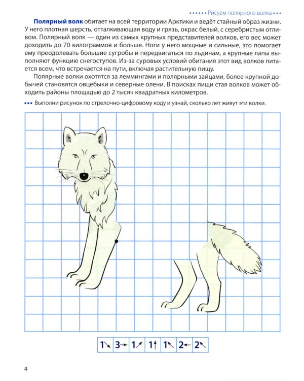 Животные Арктики и Антарктики. Графические диктанты. 4+