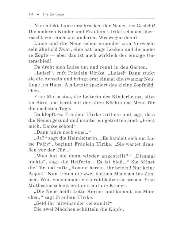 Близнецы = Das doppelte Lottchen: книга для чтения на немецком языке