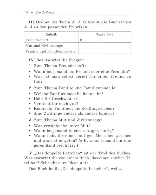 Близнецы = Das doppelte Lottchen: книга для чтения на немецком языке