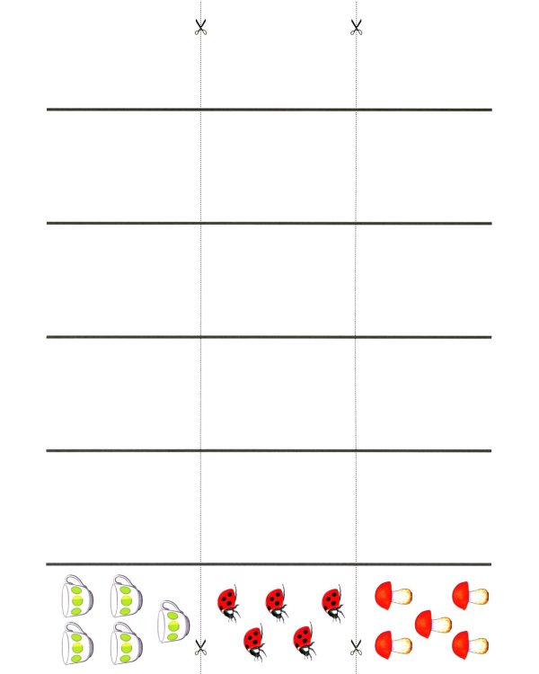 Разрезной раздаточный материал для формирования элементарных математических представлений у дошкольников 5-6 лет