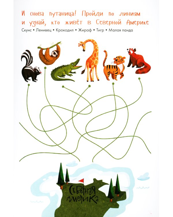 Занимательная зоология. Большая книга раскрасок, лабиринтов и головоломок