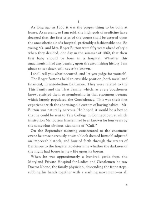 The Curious Case of Benjamin Button