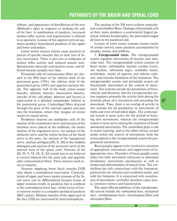 Textbook of Human Anatomy. In 3 vol. Vol. 3: Nervous system. Esthesiology: на англ.яз