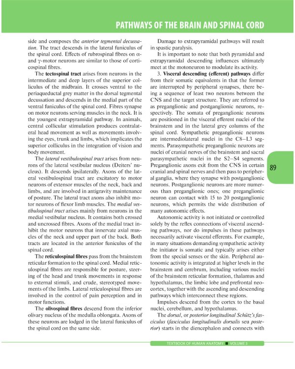 Textbook of Human Anatomy. In 3 vol. Vol. 3: Nervous system. Esthesiology: на англ.яз