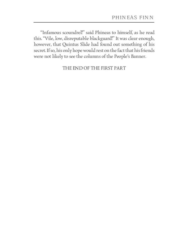 Palliser novels. Phineas Finn 1