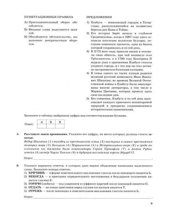 ОГЭ 2026. Русский язык. 36 вариантов. Типовые варианты экзаменационных заданий
