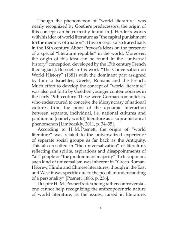 East-west. Literary bridges of ages (periods)