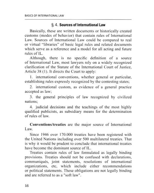 Basics of international Law =  Основы международного права: Учебное пособие