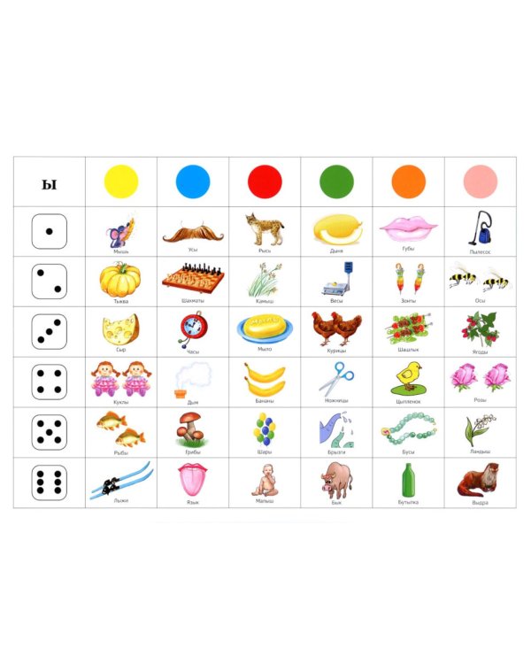 Логокубики. Вып. 1. Автоматизация звуков [в]-[в’], [ф]-[ф’], [х]- [х’], [ы] и развитие речи детей дошкольного возраста. Логопедическая игра. 4-6 лет