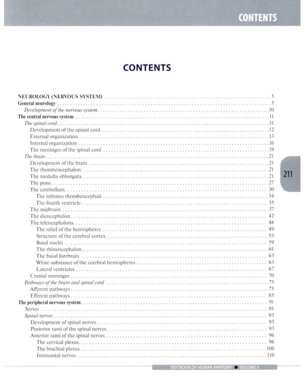 Textbook of Human Anatomy. In 3 vol. Vol. 3. Nervous system. Esthesiology: на англ.яз